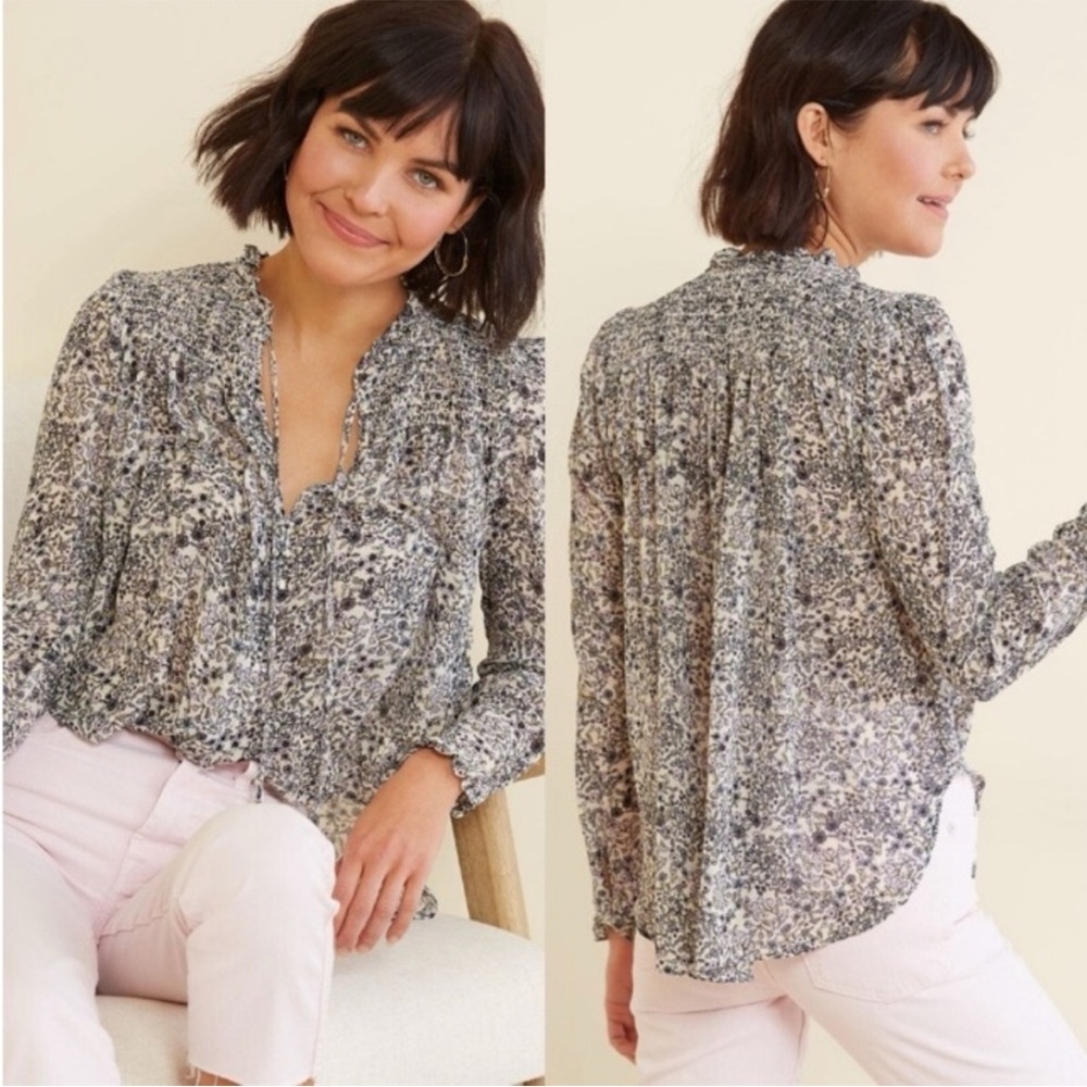 🎉3X HOST PICK🎉Free People Floral Print Lela Blouse - Picture 2 of 10